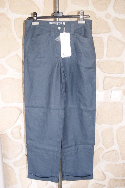 Pantalon Legging Lin Terry Lane, Gris Foncé, Taille L – Neuf Avec étiquettes