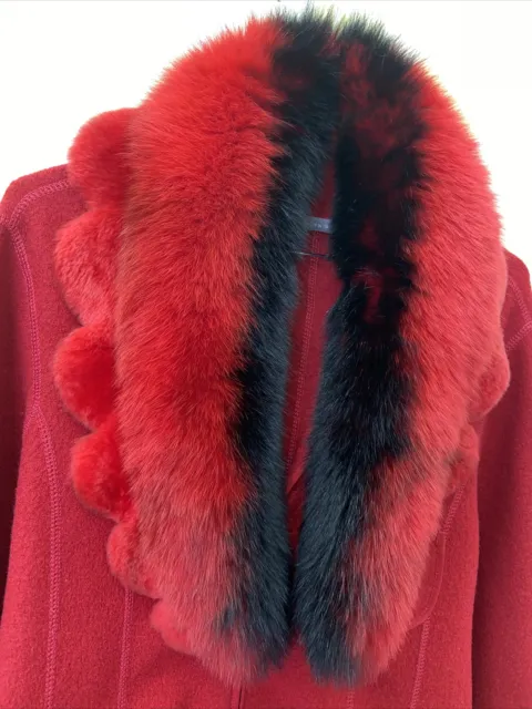 Luxury Thick Winter Genuine Real Fox Fur Collar 95x15 Cm For Any Jacket