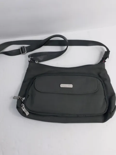 Baggallini Nylon “Everyday Bag” Cross Body Purse (Charcoal Gray) Used Once