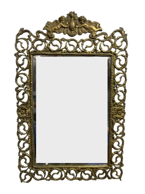 Proantic: Miroir En Bronze Doré - œil De Sorcière - Miroir Convexe