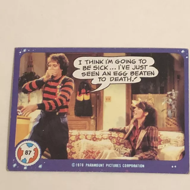 Mork And Mindy Trading Card #87 1978 Robin Williams Pam Dawber