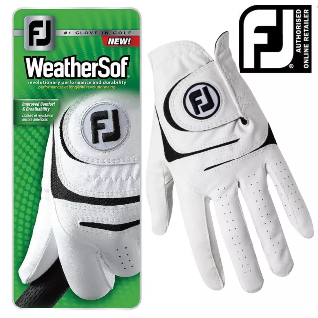 FootJoy WeatherSof Golf Glove Men's White (2023 Model)