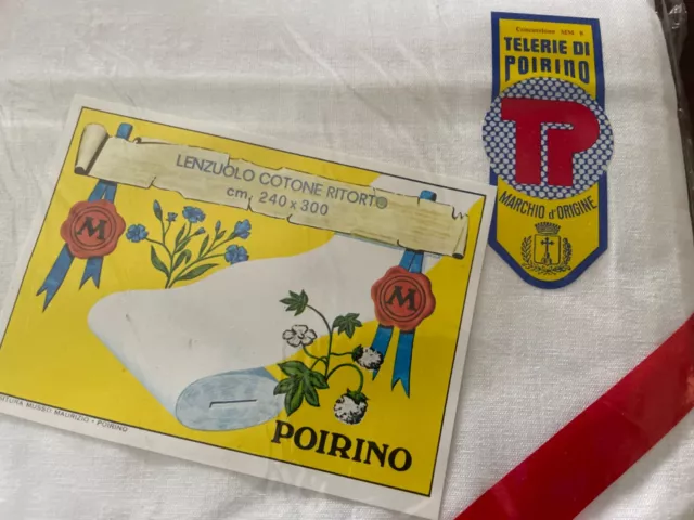 Lenzuola Telerie di Poirino Cotone ritorto 240 x 300 nuove cotone antico