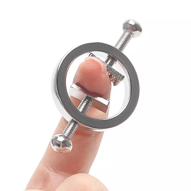 Female Stainless Steel Adjustable Breast Clamps Pierced BDSM Bondage Restrain