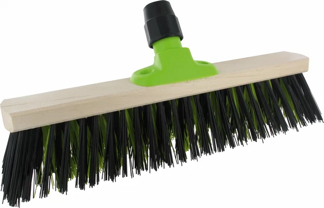 Chambre Balai Balais de Rue Balai 40cm Avec Support pour Manche Noir-Vert