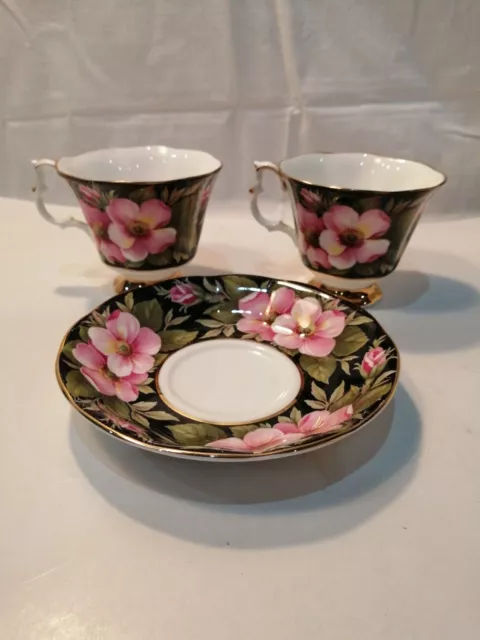 Royal Albert Alberta Rose Provincial Flowers Tea Cups & Saucer