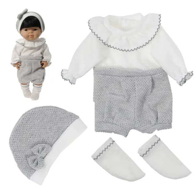 Dolls Cute Outfit W/Hat+Socks Fit for 14-16" Reborn Baby Dolls Newborn Clothes
