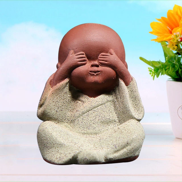Nette Mönch Figur Puppe Keramik Kleine Mönch Desktop Dekor Auto Innen Geschenk