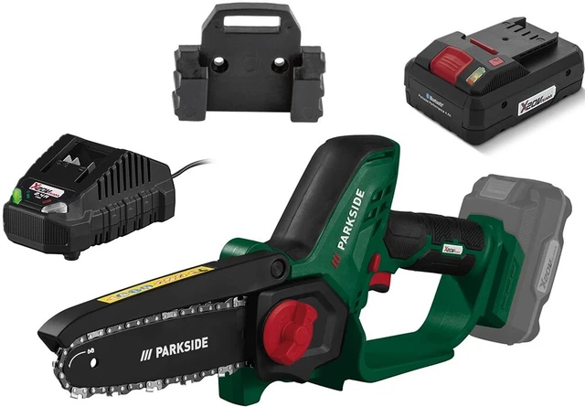 Taglierina Per Legno Parkside PAGHS 20-Li A1 | Mini Motosega A Batteria 20V, Lama 19.2cm - Foto 6