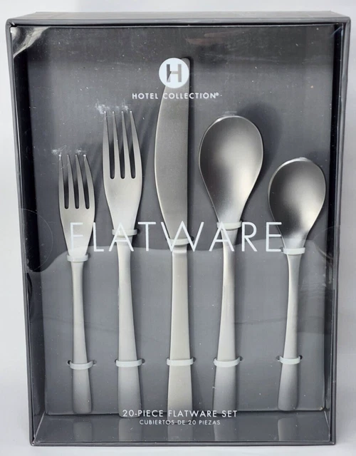 HOTEL COLLECTION FLATWARE Stainless Steel Set 20Pc. Sand