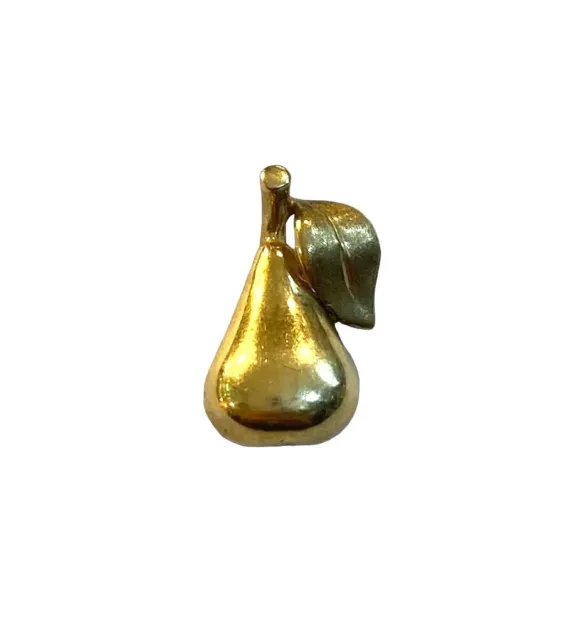 9ct gold vintage pear charm / pendant circa 1981