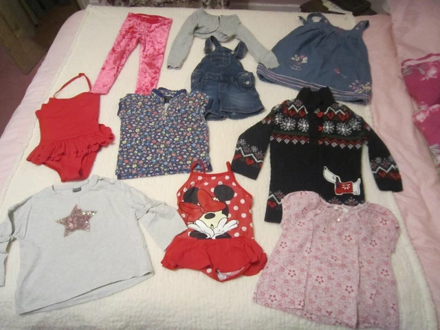 Vgc Girl Bundle Leggings Top Trousers Swimsuit Dress Shorts Cardigan 2-3 Years