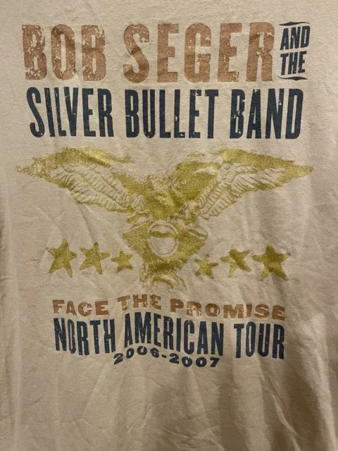 Bob Seger Silver Bullet Band North American Tour T-Shirt 2006-2007 Size Large