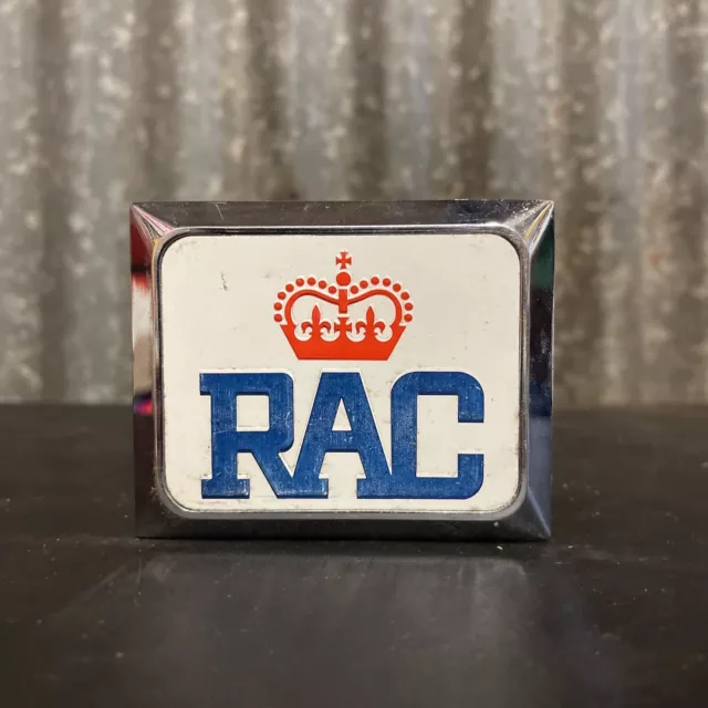 Rac - Royal Automobile Club Vintage Car Bumper Grille Badge With Fittings