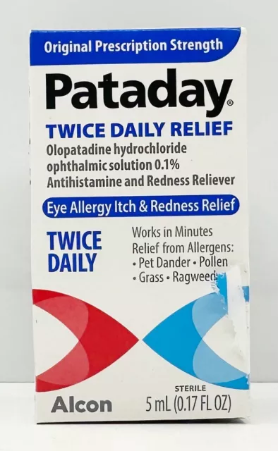 Alcon Pataday Twice Daily Relief 5mL / 0.17oz NIB Sealed 03/2025