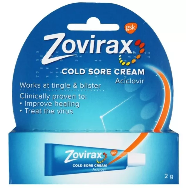 Zovirax Cold Sore Cream Tube 2g Cold sore NEW UK Stock Exp MAR 26 1st CLASS POST