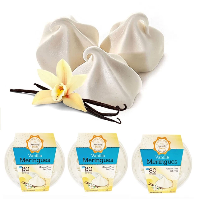 3 Boîtes Vanille Meringues Cookies sans Matières Grasses sans Gluten Fête Snack
