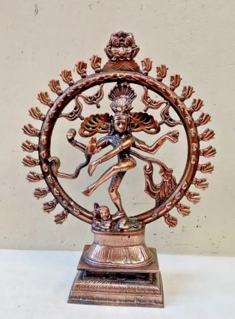 Natraj Metal Sculpture Dancing God Siva Statue Hindu Shiva Temple Figurine Yoga