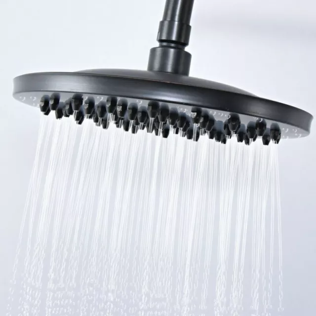 8" inch Black Oil Rubbed Brass Round Rainfall Rain Bathroom Shower Head ysh247