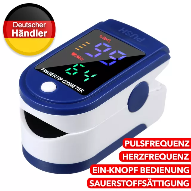 Pulsoximeter Finger Messgerät Sauerstoff Oximeter Pulsoxymeter Puls Spo2 Blut