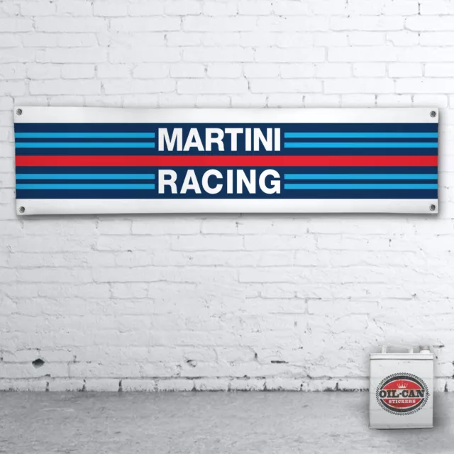 1700 x 430mm Martini Racing Banner  –  heavy duty for workshop, garage