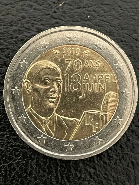 2 Euro Münze 70 Ans Appel Juin PIÈCE 2 EUROS Commémorative 70 Ans Appel du 18 juin Général De Gaulle