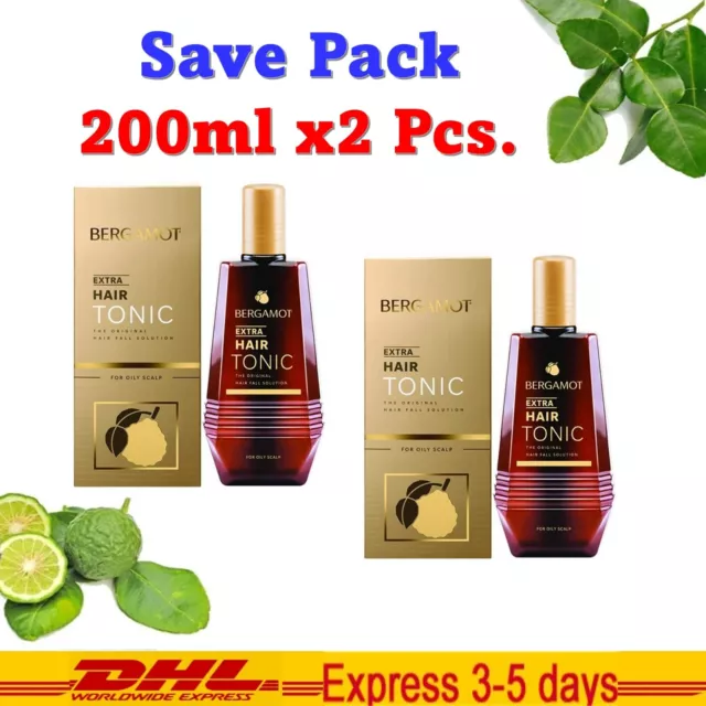 2x BERGAMOT THE ORIGINAL EXTRA HAIR TONIC Scalp Care Product Reduce Hair Loss