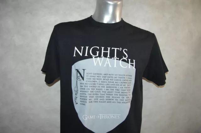 Tee Shirt Hbo Games Of Thrones Taille M Top/Maglia Trone De Fer Night's Watch 2