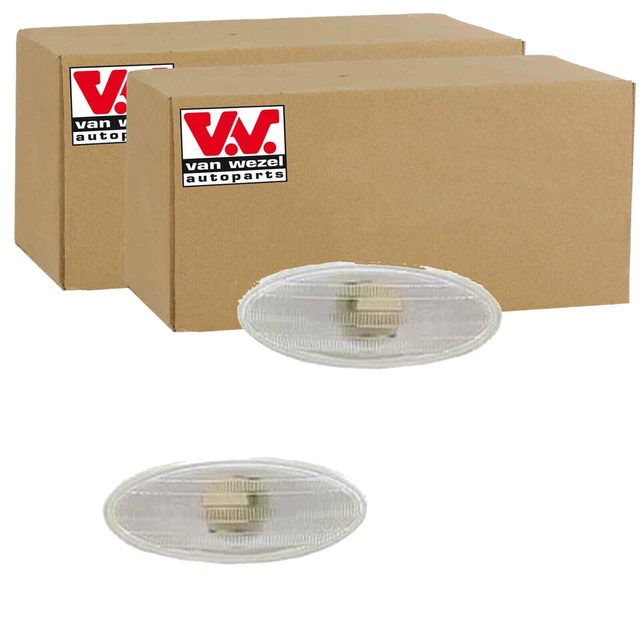 2X VAN WEZEL BLINKER WEIß VORNE BEIDSEITIG PASSEND FÜR NISSAN EVALIA JUKE MICRA