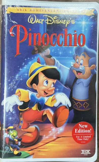 *NEW* Walt Disney 60th Anniversary Edition Pinocchio VHS