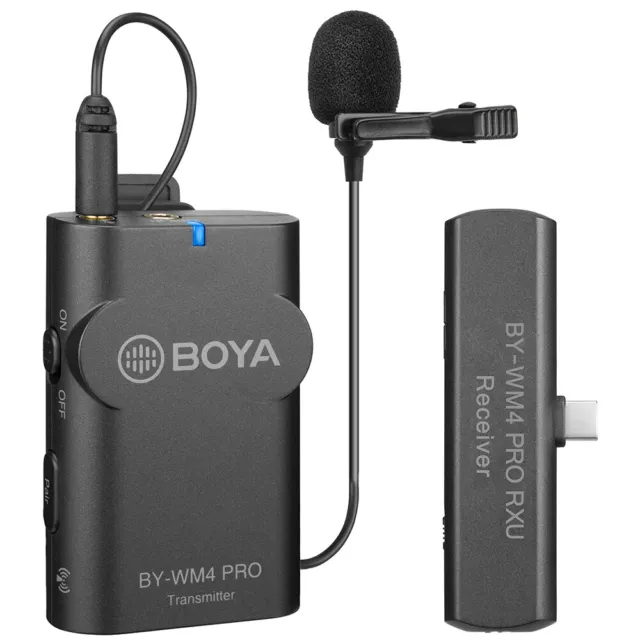 Boya 2.4 Ghz Lavalier-Mikrofon Drahtlos BY-WM4 Pro-K5 für Android bis 60 Meter