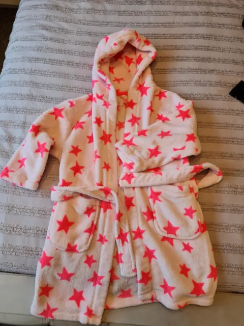 Next girls Dressing Gown Age 5-6, Star Pattern