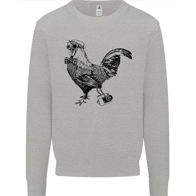 Rooster Camera Photography Photographer Mens Sweatshirt Jumper