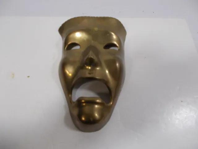 Vintage  Brass Tradedy Comedy Mask Wall Decor Theater Drama