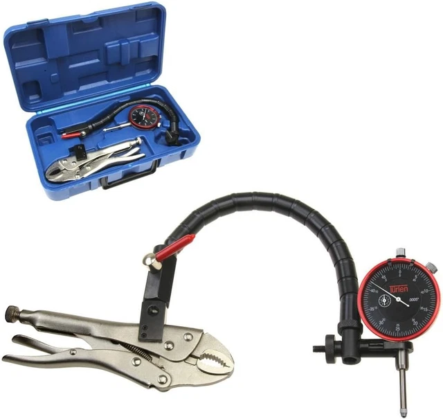 TÃœRLEN Disc Brake Rotor Gauge Ball Joint Runout Set Dial Indicator 1"/0.0005"