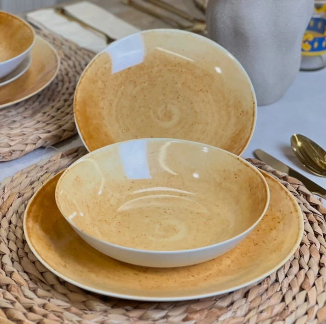 Set Di Piatti Brandani Polline Verde - Servizio Tavola 18 Pezzi In Porcellana - Foto 5