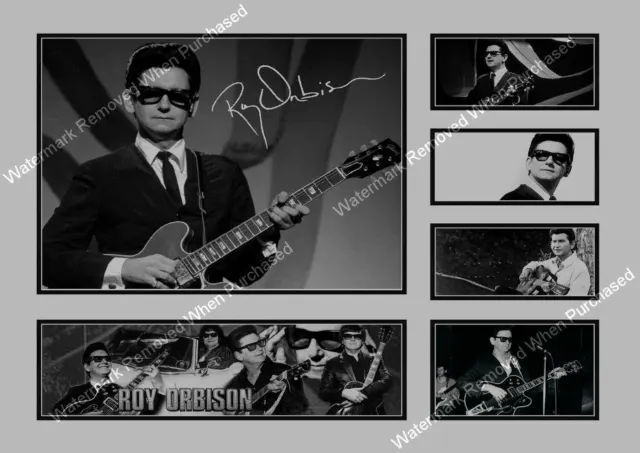 Roy Orbison Signed Memorabilia  A4 Autographed Photo Print