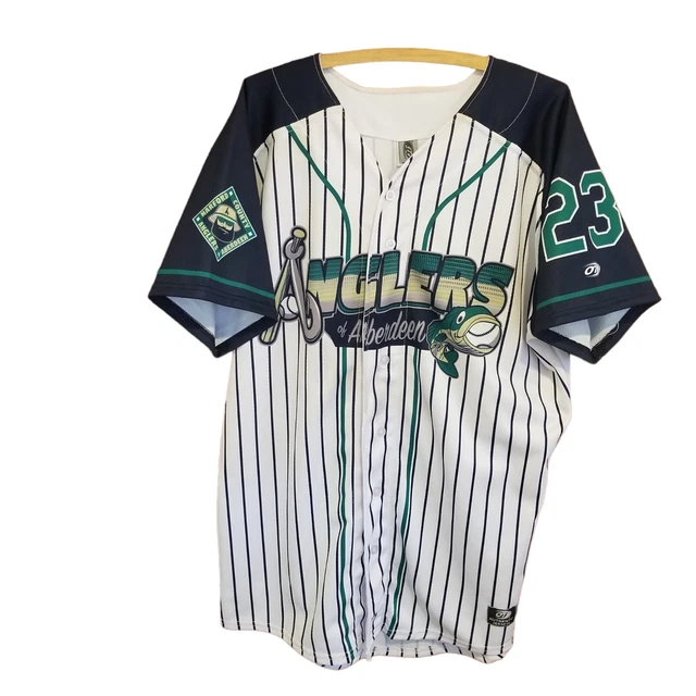 ABERDEEN IRONBIRDS DALTON Hoiles 23 Game Worn Signed Anglers Jersey Sz