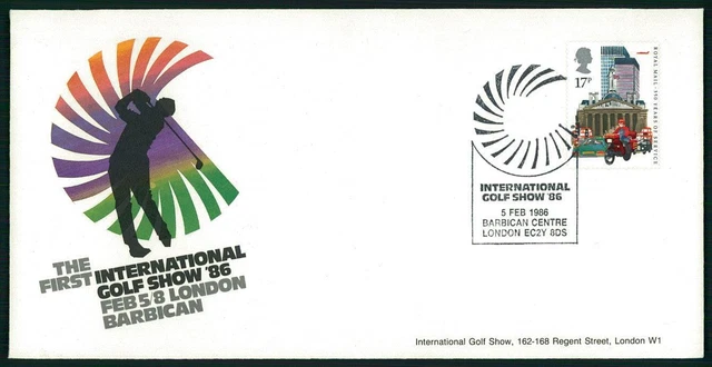 GB UK GEDENKBRIEF 1986 LONDON 1. INTERNAT. GOLF SHOW ua15