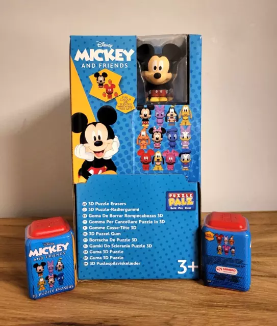 Disney Mickey Maus Figur 3D Puzzle als Radiergummi Schule Kinder Minnie Goofy