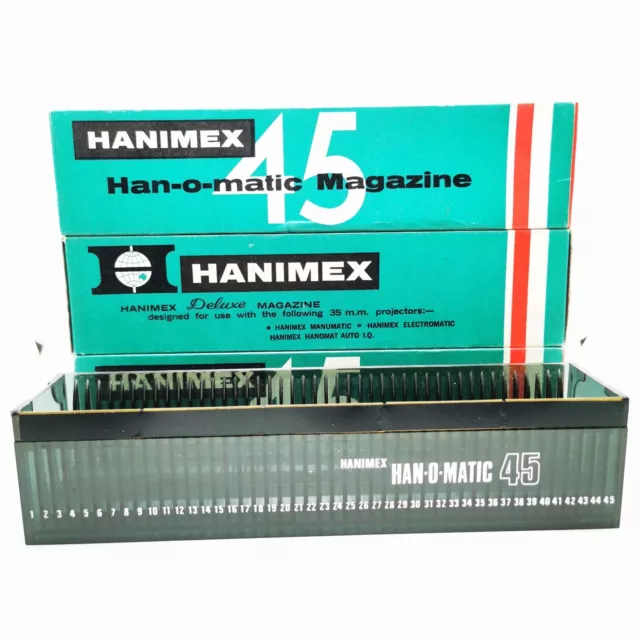 Lot of 4 Hanimex Deluxe Han-o-matic Magazine - 45 Slide Magazine Vintage (35m.m) 3