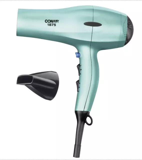 Conair Velvet Touch Hair Dryer - 1875 Watts, 3 Heats, 2 Speeds - Mint