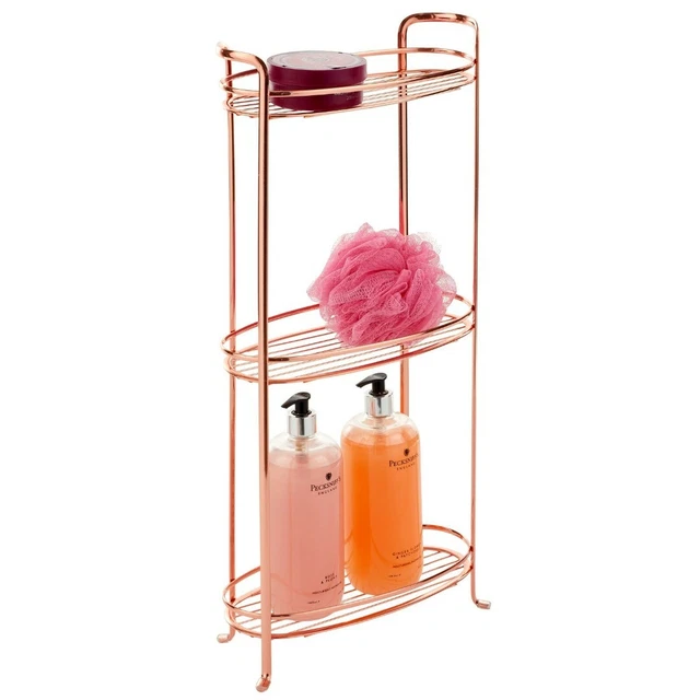 Scaffalatura bagno verticale 3 livelli - oro rosa