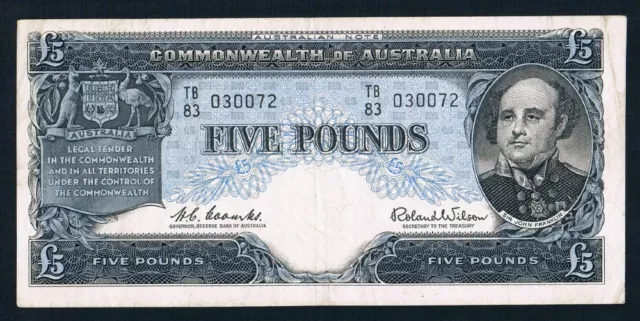 AUSTRALIA • Coombs / Wilson • Five Pounds • RBA • TB83 030072