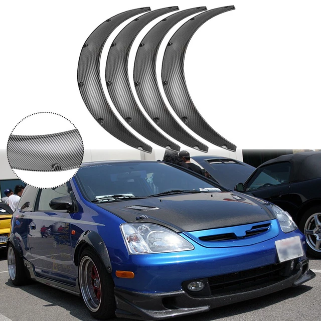 CARBON FIBER FLEXIBLE Fender Flares Wide Body Kit Wheel Arches For