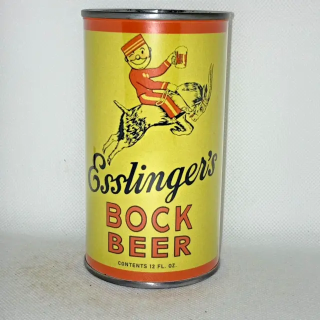 Esslinger's BOCK OI REPLICA beer can, paper label NOVELTY