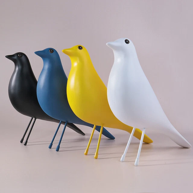 Resin Bird Sculpture Modern Simple Decoration Living Room Bedroom Ornament TS
