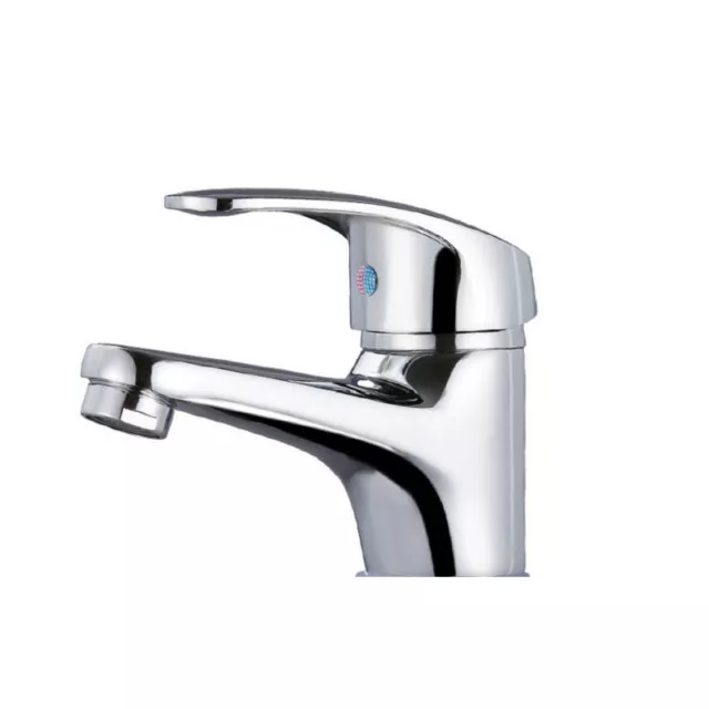 Small Bathroom Faucet Chrome Sink Mixer Basin Tap Single Handle Deck Mounted 3