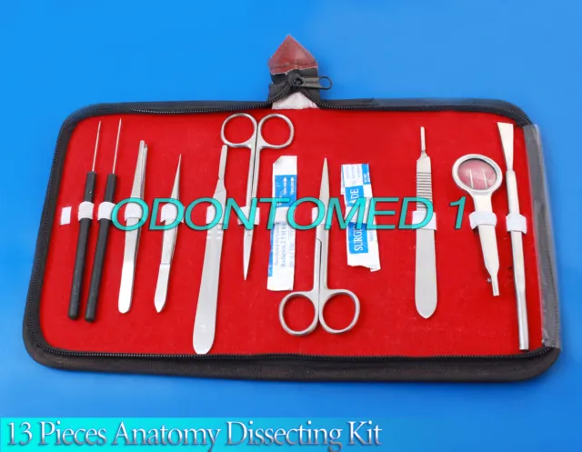 13 Anatomy Dissecting Kit -Surgical Medical Taxidermy Student Instru DS-1408 2