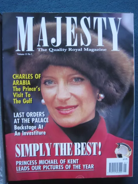 Majesty magazines Vol 15 Jan to Dec 1994 12 issues Royal Family Charles Diana